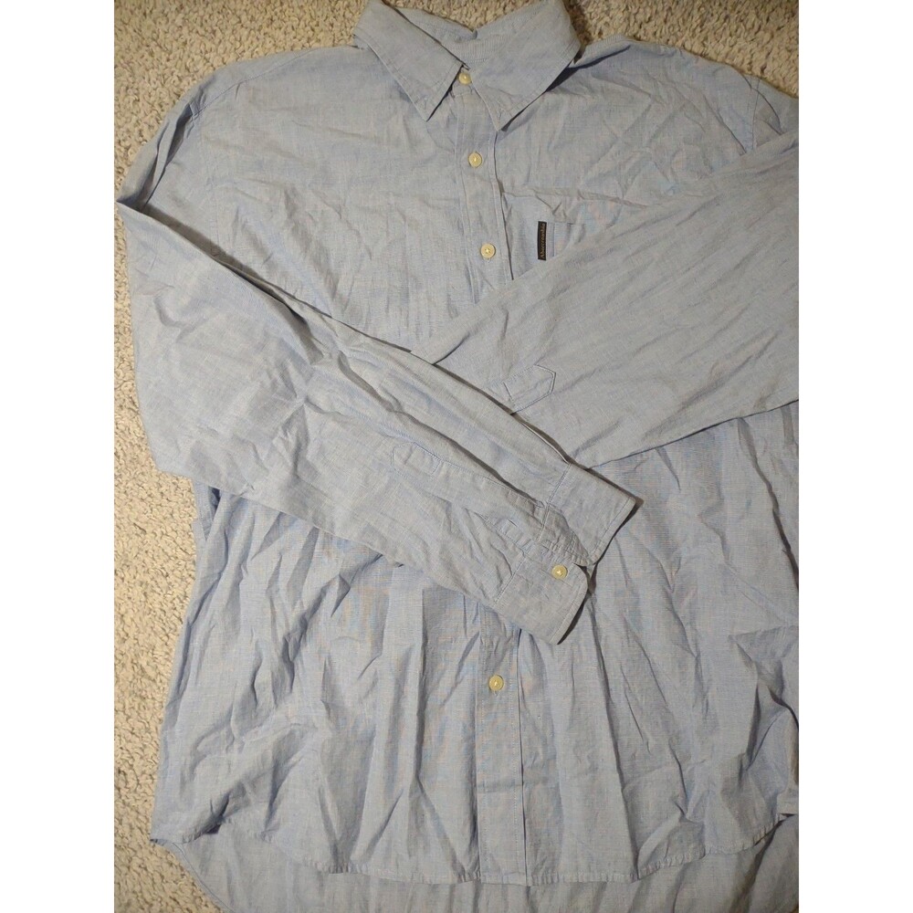 Abercrombie Fitch Shirt Mens L Button Down Blue Vintage 90s Y2K